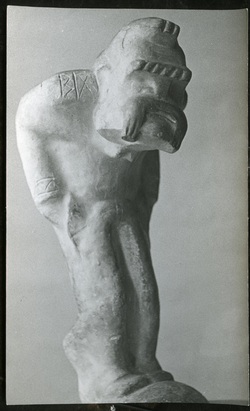 Józef Gosławski - karykatura Józefa Piłsudskiego (postać na ćwierćkuli), 1934