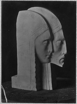 Józef Gosławski - płaskorzeźba głowy męskiej i kobiecej z profilu, 1929/30