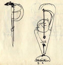 Józef Gosławski - szkic do karykatury Xawerego Dunikowskiego, 1932